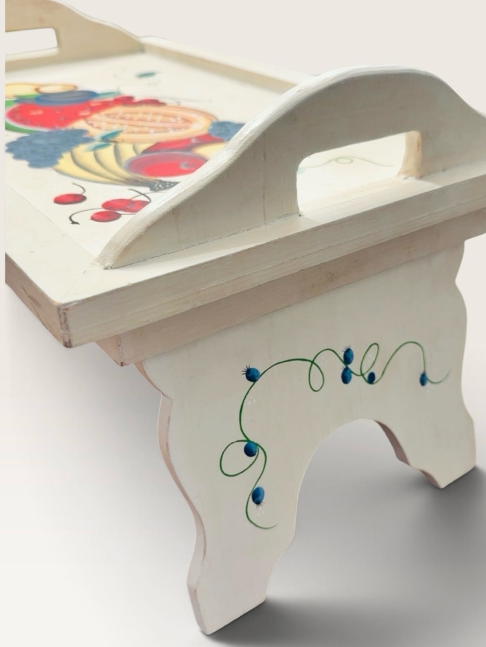 VINTAGE 1980’s COUNTRY COTTAGE FOLDING TRAY TABLE